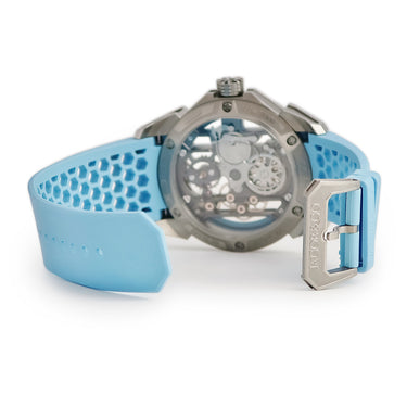 腕時計 ジェイコブ JACOB&CO エピック X スケルトン EX110.20.AA.AJ.A 手巻き メンズ チタニウム スカイブルー