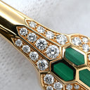 ブルガリ BVLGARI セルペンティ セドゥットーリ 356204 ピンクゴールド K18PG サファイア ダイヤモンド マラカイト 14039 ブレスレット 18K PG バングル サファイア ダイヤ マラカイト