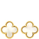 ヴァンクリーフアーペル Van Cleef & Arpels スウィート アルハンブラ VCARA44800 パールホワイトXイエローゴールド K18YG マザーオブパール ピアス 750YG 18K