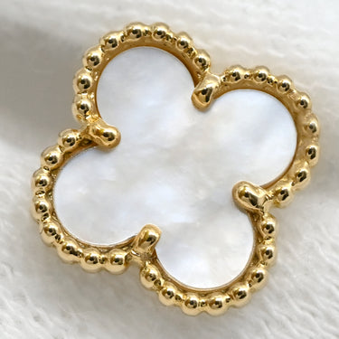 ヴァンクリーフアーペル Van Cleef & Arpels スウィート アルハンブラ VCARA44800 パールホワイトXイエローゴールド K18YG マザーオブパール ピアス 750YG 18K