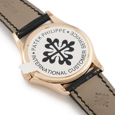 腕時計 パテックフィリップ PATEK PHILIPPE カラトラバ 5107R-001 手巻き メンズ メーカーOH済 K18RG無垢 アイボリー バー デイト