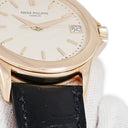 腕時計 パテックフィリップ PATEK PHILIPPE カラトラバ 5107R-001 手巻き メンズ メーカーOH済 K18RG無垢 アイボリー バー デイト