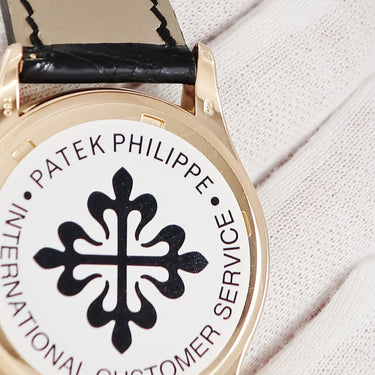 腕時計 パテックフィリップ PATEK PHILIPPE カラトラバ 5107R-001 手巻き メンズ メーカーOH済 K18RG無垢 アイボリー バー デイト