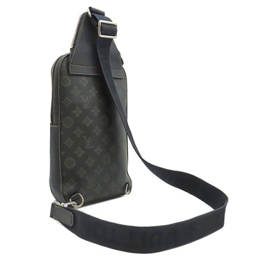 ルイヴィトン LOUIS VUITTON アヴェニュー スリングバッグ M46344 ブラック×グリーン×ネイビー レザー モノグラムレコードキャンバス ボディバッグ シルバー金具 黒 緑 紺 LVフォールコレクション