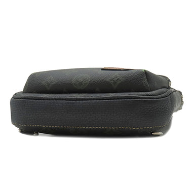 ルイヴィトン LOUIS VUITTON アヴェニュー スリングバッグ M46344 ブラック×グリーン×ネイビー レザー モノグラムレコードキャンバス ボディバッグ シルバー金具 黒 緑 紺 LVフォールコレクション