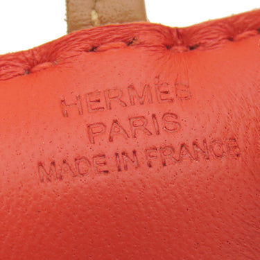 エルメス HERMES バディ ルージュラデュー×ゴールド ムートン アニョーミロ バッグチャーム 新品 未使用 赤