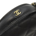 シャネル CHANEL マトラッセ クラシックフォンホルダー チェーンクラッチ AP4402 B18715 94305 ブラック カーフ キャビアスキン 2WAYバッグ ゴールド金具 黒 チェーンショルダー
