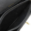シャネル CHANEL マトラッセ クラシックフォンホルダー チェーンクラッチ AP4402 B18715 94305 ブラック カーフ キャビアスキン 2WAYバッグ ゴールド金具 黒 チェーンショルダー