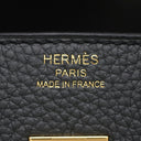 エルメス HERMES バーキン25 プロン トゴ ハンドバッグ ゴールド金具 新品 未使用 ダークグレー