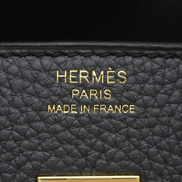 エルメス HERMES バーキン25 プロン トゴ ハンドバッグ ゴールド金具 新品 未使用 ダークグレー