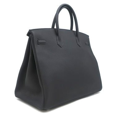 エルメス HERMES バーキン40 ブラック トゴ ハンドバッグ シルバー金具 黒