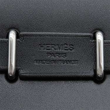 エルメス HERMES エールバッグジップ ミニ 20 ブラック キャンバス レザー トワルミリタリー ヴァッシュハンター ショルダーバッグ シルバー金具 新品 未使用 黒