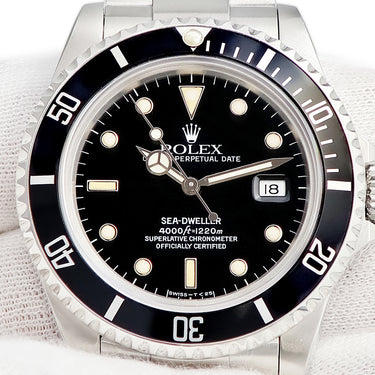 腕時計 ロレックス ROLEX シードゥエラー 16600 L番 自動巻き メンズ L番 ブラック ベンツ針 逆回転防止ベゼル オイスター デイト