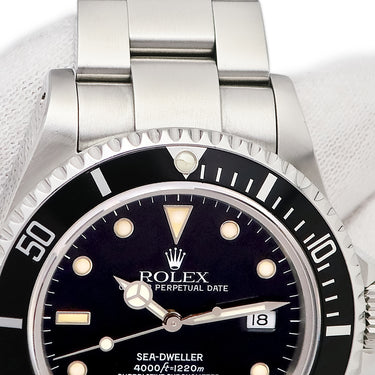腕時計 ロレックス ROLEX シードゥエラー 16600 L番 自動巻き メンズ L番 ブラック ベンツ針 逆回転防止ベゼル オイスター デイト