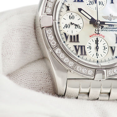腕時計 ブライトリング BREITLING クロノ コックピット A13358 自動巻き メンズ 純正ダイヤ ホワイトシェル ラウンド ローマン