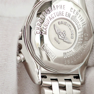 腕時計 ブライトリング BREITLING クロノ コックピット A13358 自動巻き メンズ 純正ダイヤ ホワイトシェル ラウンド ローマン