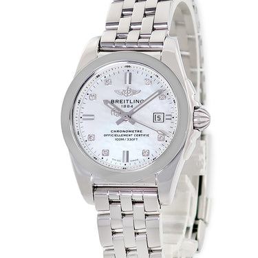 腕時計 ブライトリング BREITLING ギャラクティック 29 スリーク W72348 A7234812/A785 クオーツ レディース 純正8Pダイヤ 白シェル ラウンド