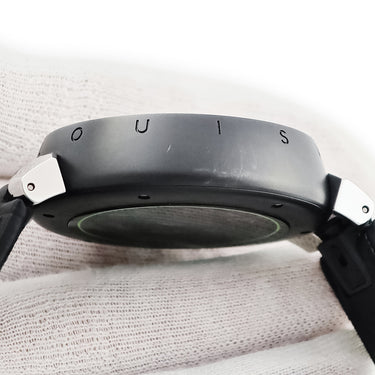 腕時計 ルイヴィトン LOUIS VUITTON タンブール オトマティック ダミエグラフィット レース QA131Z 自動巻き メンズ 黒 緑 Vロゴ