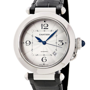 腕時計 カルティエ Cartier パシャ ドゥ カルティエ 41mm WSPA0010 自動巻き メンズ ギヨシェ 青針 ブルースティール デイト