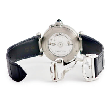 腕時計 カルティエ Cartier パシャ ドゥ カルティエ 41mm WSPA0010 自動巻き メンズ ギヨシェ 青針 ブルースティール デイト