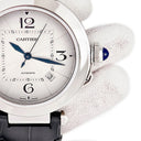 腕時計 カルティエ Cartier パシャ ドゥ カルティエ 41mm WSPA0010 自動巻き メンズ ギヨシェ 青針 ブルースティール デイト