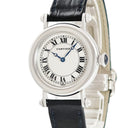 腕時計 カルティエ Cartier ディアボロ LM プラチナ W1509751 手巻き メンズ レディース メーカーOH済 Pt950 ギョウシェ 青針