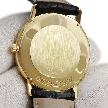 腕時計 ジャガールクルト JAEGER LECOULTRE ラウンド 111.1.86 手巻き メンズ K18YG無垢 ホワイト ローマン ポストヴィンテージ