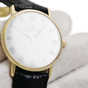 腕時計 ジャガールクルト JAEGER LECOULTRE ラウンド 111.1.86 手巻き メンズ K18YG無垢 ホワイト ローマン ポストヴィンテージ