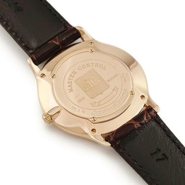 腕時計 ジャガールクルト JAEGER LECOULTRE マスター ウルトラスリム 145.2.79 手巻き メンズ K18PG無垢 薄型 バー アラビア シルバー