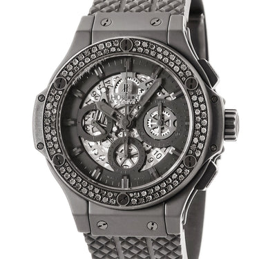 腕時計 ウブロ HUBLOT ビッグバン アエロバン オールブラック クロノグラフ 311.CI.1110.RX.1100 自動巻き メンズ 純正ダイヤ 限定