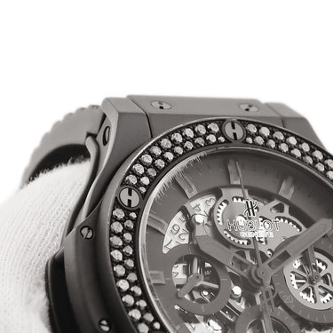 腕時計 ウブロ HUBLOT ビッグバン アエロバン オールブラック クロノグラフ 311.CI.1110.RX.1100 自動巻き メンズ 純正ダイヤ 限定
