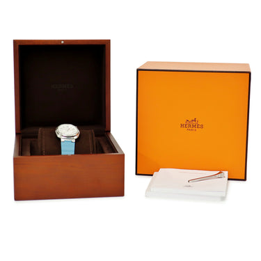 腕時計 エルメス HERMES エルメスカット GM 36mm SD1.510 自動巻き メンズ レディース アラビア シルバー オレンジ