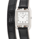 腕時計 エルメス HERMES ケープコッド ドゥブルトゥール CC1.210a 040247WW00 クオーツ レディース シルバー アラビア スクエア 二重