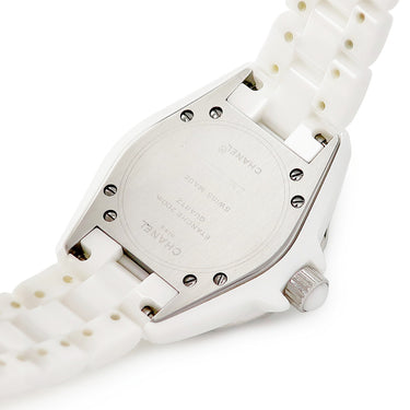 腕時計 シャネル CHANEL J12 H0967 クオーツ メンズ レディース 純正ダイヤ パヴェ 白 ホワイトセラミック ラウンド