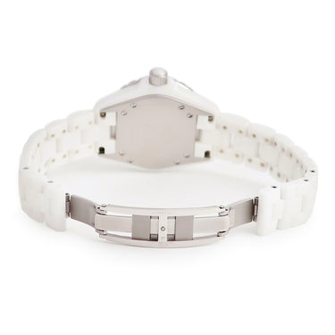 腕時計 シャネル CHANEL J12 H0967 クオーツ メンズ レディース 純正ダイヤ パヴェ 白 ホワイトセラミック ラウンド