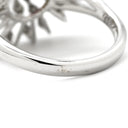 カール・ブラックバーン CARL BLACKBURN ダイヤ ルビー ホワイトゴールド×レッド K18WG ダイヤモンド ルビー リング 指輪 ホワイトゴールド Au750 18K ドーム型 フラワーモチーフ 透かし彫り 13号