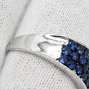 ノンブランド NON BRAND ブルーサファイア 1.9ct ホワイトゴールド K18WG サファイア リング 指輪 青 ブルー 18K 750 WG パヴェサファイア 14号