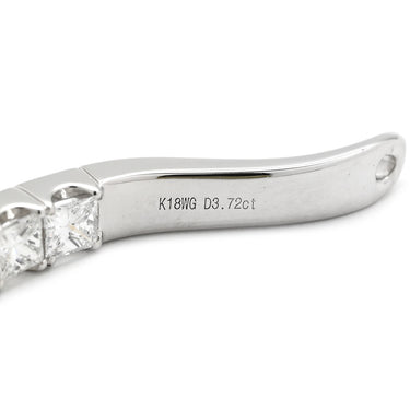 ノンブランド NON BRAND ダイヤ フープピアス ホワイトゴールド K18WG ダイヤモンド ピアス 18K Au750 WG 両耳用 インサイドアウト サークル