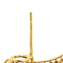 ノンブランド NON BRAND エメラルド4石 ダイヤ イエローゴールド×グリーン K18YG エメラルド ダイヤモンド ピアス 緑 Au750 K18 オーバル 縦並び アンティーク調