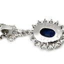 ノンブランド NON BRAND ブルーサファイア 2.26ct ダイヤ 0.65ct ブルー×プラチナシルバー Pt900 サファイア ダイヤモンド Pt850(チェーン) ネックレス Pt900 プラチナ 青 ヘイロー クロス 十字架 オーバル ベネチアン