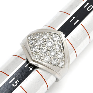 ノンブランド NON BRAND ダイヤ パヴェリング プラチナシルバー Pt900 ダイヤモンド リング 指輪 スクエア 1.21ct Pt ダイヤモンド ひし形 13号