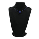 ノンブランド NON BRAND ラピスラズリ センター 大玉 イエローゴールド×ブルー K18YG ラピスラズリ ダイヤモンド ネックレス Au750 18K 18金 ダイヤ 1粒 ラピスラズリ ビーズ ネックレス