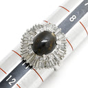 ノンブランド NON BRAND クリソベリル キャッツアイ ダイヤ リング プラチナシルバー Pt900 クリソベリルキャッツアイ ダイヤモンド リング 指輪 猫目石 5.02ct プラチナム PT ダイヤモンド オーバル 10号