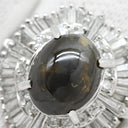 ノンブランド NON BRAND クリソベリル キャッツアイ ダイヤ リング プラチナシルバー Pt900 クリソベリルキャッツアイ ダイヤモンド リング 指輪 猫目石 5.02ct プラチナム PT ダイヤモンド オーバル 10号