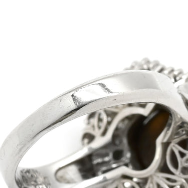 ノンブランド NON BRAND クリソベリル キャッツアイ ダイヤ リング プラチナシルバー Pt900 クリソベリルキャッツアイ ダイヤモンド リング 指輪 猫目石 5.02ct プラチナム PT ダイヤモンド オーバル 10号