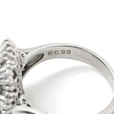 ノンブランド NON BRAND クリソベリル キャッツアイ ダイヤ リング プラチナシルバー Pt900 クリソベリルキャッツアイ ダイヤモンド リング 指輪 猫目石 5.02ct プラチナム PT ダイヤモンド オーバル 10号