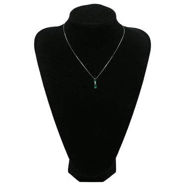 ノンブランド NON BRAND エメラルド 1.53ct ダイヤ ペンダント プラチナシルバー Pt950 エメラルド ダイヤモンド Pt850(チェーン) ネックレス 緑 1Pダイヤ スクエア エメラルドカット ベネチアンチェーン プラチナ