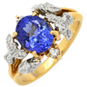 ノンブランド NON BRAND タンザナイト ダイヤ リング イエローゴールド×シルバー×ブルー K18YG Pt900 タンザナイト ダイヤモンド リング 指輪 Au750 18K 18金 YG×Pt900 コンビ オーバルミックスカット 12号