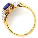 ノンブランド NON BRAND タンザナイト ダイヤ リング イエローゴールド×シルバー×ブルー K18YG Pt900 タンザナイト ダイヤモンド リング 指輪 Au750 18K 18金 YG×Pt900 コンビ オーバルミックスカット 12号