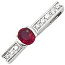 TASAKI TASAKI ルビー ダイヤ レッド×プラチナシルバー Pt900 ルビー ダイヤモンド ペンダントトップ タサキ 田崎 Pt900 赤 レッド ネックレストップ パヴェ バー ラインデザイン